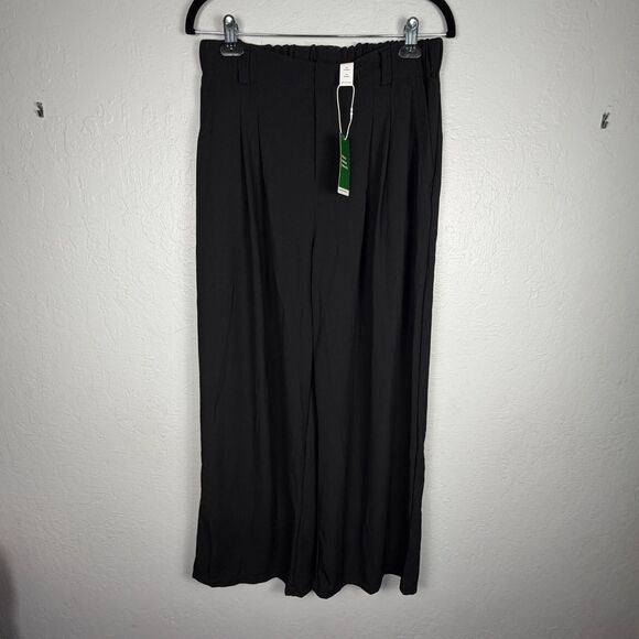 HALARA Pants - Halara Flex High Waisted Pocket Wide Leg Waffle Work Pants Black L NWT